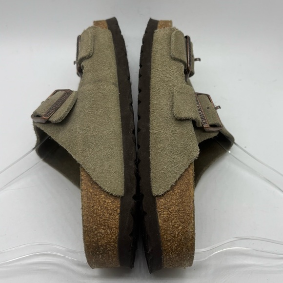 Birkenstock Arizona Two Strap Sandal Beige Suede Unisex Women’s 7 Mens 5 EU38 - Picture 6 of 9